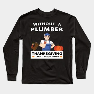 Thanksgiving Repairman Tradesman Contractor Gourd. Long Sleeve T-Shirt